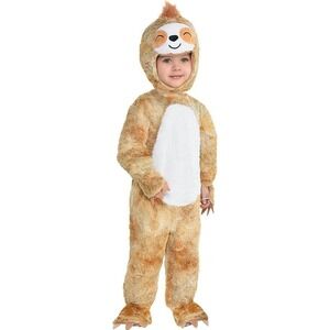 Baby Soft Cuddly Sloth Costume‎ one piece hooded Jumpsuit Infant 12-24 Months